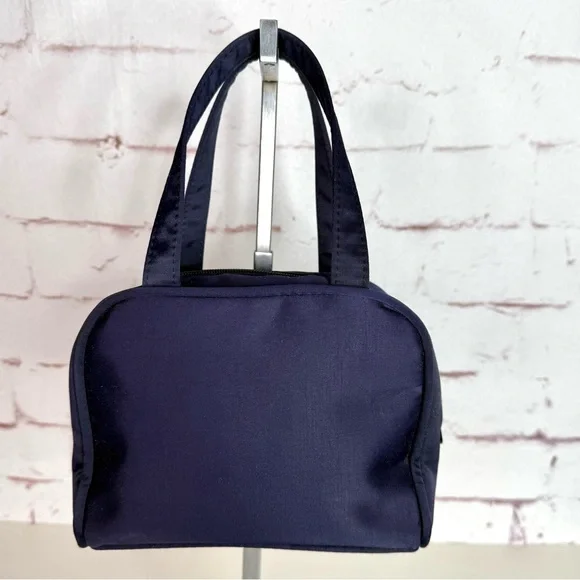 KATE SPADE NEW YORK Navy Nylon 7” Mini Satchel Tote Bag Y2K 90’s Purse Vintage - Picture 13 of 15